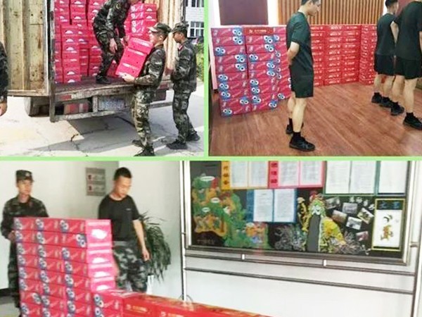 頂真飲品“八一”擁軍慰問活動，共敘濃濃軍民情！